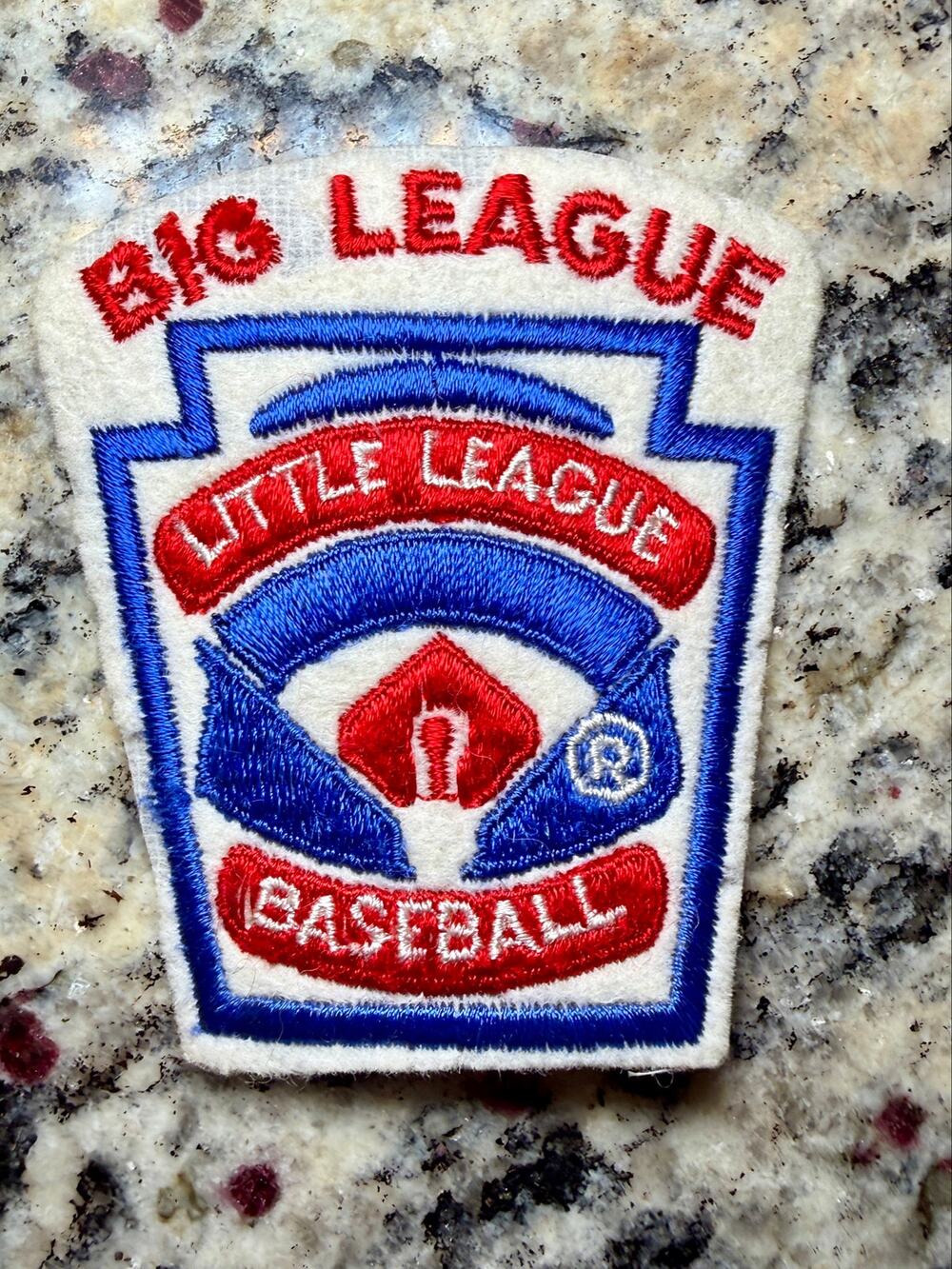 Vintage Little League Baseball Big League Embroidered Patch Red White Blue